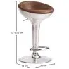 Banco redondo em metal - Estilo Aviador - 70cm - Aviator image 7