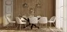 Pack Mesa de Jantar em Madeira Design Industrial (200cm) & 8 Cadeiras de Jantar Estofadas Bouclé - Evelyne image 7