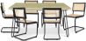Pack Mesa de Jantar de Design Industrial 150cm e 6 Cadeiras de Jantar em Vime - Bastral image 7