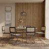 Pack Mesa de Jantar de Design Industrial 150cm e 6 Cadeiras de Jantar em Vime - Bastral image 7