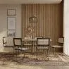 Pack Mesa de Jantar de Design Industrial 150cm e 6 Cadeiras de Jantar em Vime - Bastral image 7