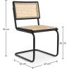 Pack Mesa de Jantar de Design Industrial 150cm e 6 Cadeiras de Jantar em Vime - Bastral image 7