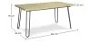 Pack Mesa de Jantar de Design Industrial 150cm & 6 Cadeiras de Jantar em Rattan - Estofos em Veludo - Martha image 7
