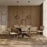 Pack Mesa de jantar em madeira de design industrial (200cm) & 8 cadeiras de jantar em rotim - Bruna image 7