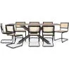 Pack Mesa de Jantar em Madeira Design Industrial (200cm) & 8 Cadeiras de Jantar em Vime - Bastral image 7