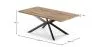 Pack Mesa de Jantar em Madeira Design Industrial (200cm) & 8 Cadeiras de Jantar em Vime - Estofado em Veludo - Martha image 7