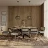 Pack Mesa de Jantar em Madeira Design Industrial (200cm) & 8 Cadeiras de Jantar em Vime - Estofos em Veludo - Hyre image 7