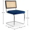 Pack Mesa de Jantar em Madeira Design Industrial (200cm) & 8 Cadeiras de Jantar em Vime - Estofos em Veludo - Hyre image 7