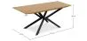 Pack Mesa de jantar em madeira de design industrial (220 cm) e 8 cadeiras de jantar em rotim - Estofos em veludo - Hyre image 7