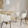 Cadeira de Jantar com Braços - Estofamento em Tecido Bouclé - Erys image 7
