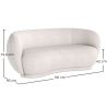 Sofá curvo de 3 lugares em tecido Bouclé - Curvy image 7