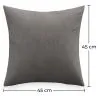 Conjunto de 2 almofadas de veludo - capa e enchimento - Mesmal image 7