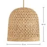 Luminária de teto de rattan - Luminária pendente de design boho Bali - 50cm - Rava image 7