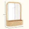 Espelho de Parede com Moldura de Rattan - Estilo Boho Bali - Amara image 7