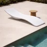 Espreguiçadeira de piscina de design - Branco fosco - Hero image 7