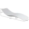 Espreguiçadeira de piscina de design - Branco fosco - Hero image 7
