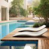 Espreguiçadeira de piscina de design - Branco fosco - Hero image 7