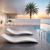 Espreguiçadeira de piscina de design - Branco fosco - Hero image 7