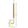 Aplique de Parede Vela em Dourado - Lica image 7