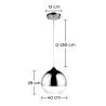 Luminária de Teto Design Esférica - Luminária Pendente em Metal Cromado - 40cm - Speculum image 7