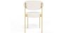 Pack de 4 - Cadeira de jantar - Estofada em tecido bouclé - Metal dourado - Margot image 7