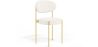 Pack de 4 - Cadeira de jantar - Estofada em tecido bouclé - Metal dourado - Margot image 7