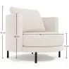 Poltrona de Design - Estofada em Tecido Bouclé - Maura image 7
