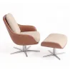 Cadeira de Design Contemporâneo Estofada com Apoio para os Pés - Asher image 7