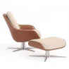 Cadeira de Design Contemporâneo Estofada com Apoio para os Pés - Asher image 7