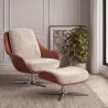 Cadeira de Design Contemporâneo Estofada com Apoio para os Pés - Asher image 7