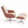 Cadeira de Design Contemporâneo Estofada com Apoio para os Pés - Asher image 7