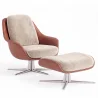 Cadeira de Design Contemporâneo Estofada com Apoio para os Pés - Asher image 7