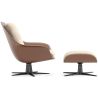 Cadeira de Design Contemporâneo Estofada com Apoio para os Pés - Asher image 7