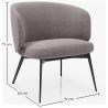 Poltrona de Design Curvo Estofada Estilo Contemporâneo - Opreh image 7