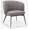 Poltrona de Design Curvo Estofada Estilo Contemporâneo - Opreh image 7