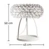  Luminária de Mesa - Luminária de Sala com Botões de Cristal - Grande - Savoni image 7