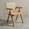 Cadeira de jantar em vime canage - com braços - Kane image 7