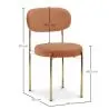 Cadeira de jantar - Estofada em Veludo - Metal dourado - Dahe image 7