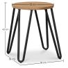 Banco Hairpin - 42cm - Madeira clara e metal image 7