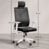 Cadeira de escritório ergonômica com rodas e apoio para braços - Ergal image 7