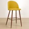 Banco estofado em tecido - Design escandinavo - 66cm- Evelyne image 7