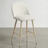 Banco estofado em tecido Bouclé - Design Escandinavo - 66cm - Evelyne image 7
