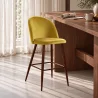 Banco estofado em veludo - Design escandinavo - 66cm - Evelyne image 7