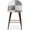 Banco estofado Patchwork - Estilo Escandinavo - Preto e Branco - 66cm - Evelyne image 7