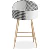 Banco estofado em patchwork - Estilo escandinavo - 66cm -  Preto e branco - Evelyne image 7