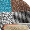 Banqueta Estofada em Patchwork - Estilo Escandinavo - 66cm -  Evelyne  image 7
