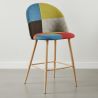 Banqueta Estofada em Patchwork - Estilo Escandinavo - 66cm -Evelyne image 7