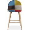 Banqueta Estofada em Patchwork - Estilo Escandinavo - 66cm -Evelyne image 7
