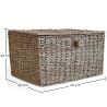 Cesto de Fibra Natural com Tampa - 40x30CM - Baulera image 7