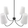 Lustre de Teto Preto com 4 Abajures - Dixiu image 7